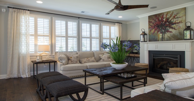 Plantation Shutters in Bluff City Living Room
